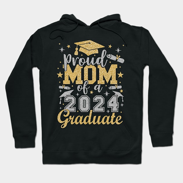 Mom Senior 2024 Proud Mom of a 2024 Graduate Hoodie by Asg Design